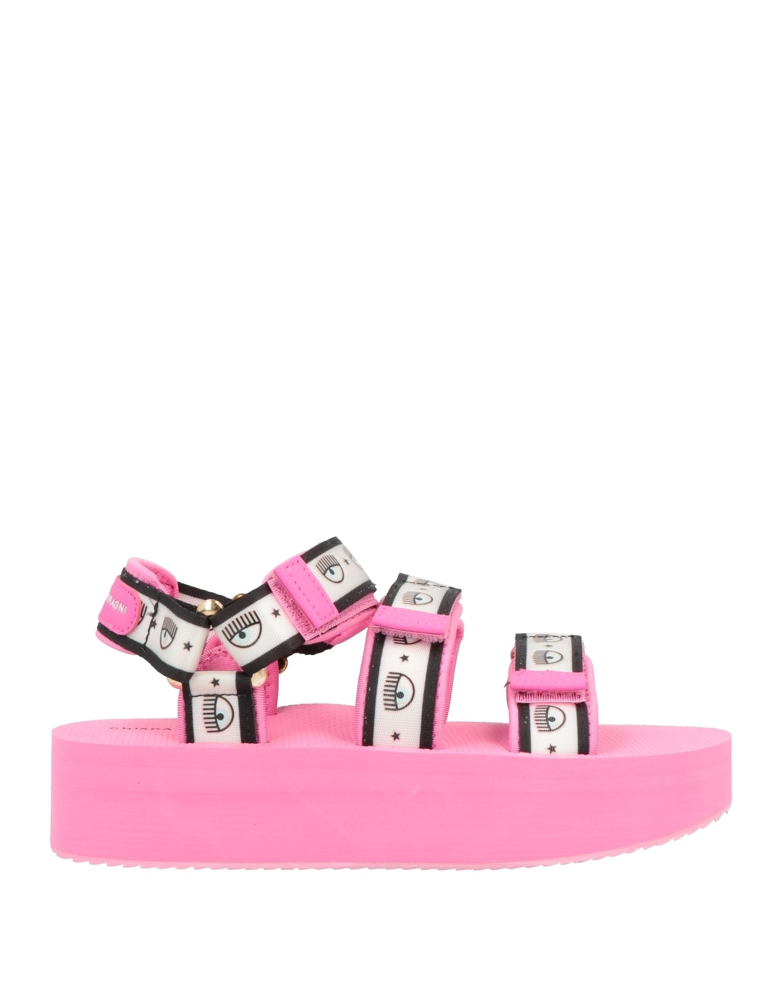 Shop Chiara Ferragni Woman Sandals Fuchsia Size 11 Synthetic Fibers In Pink
