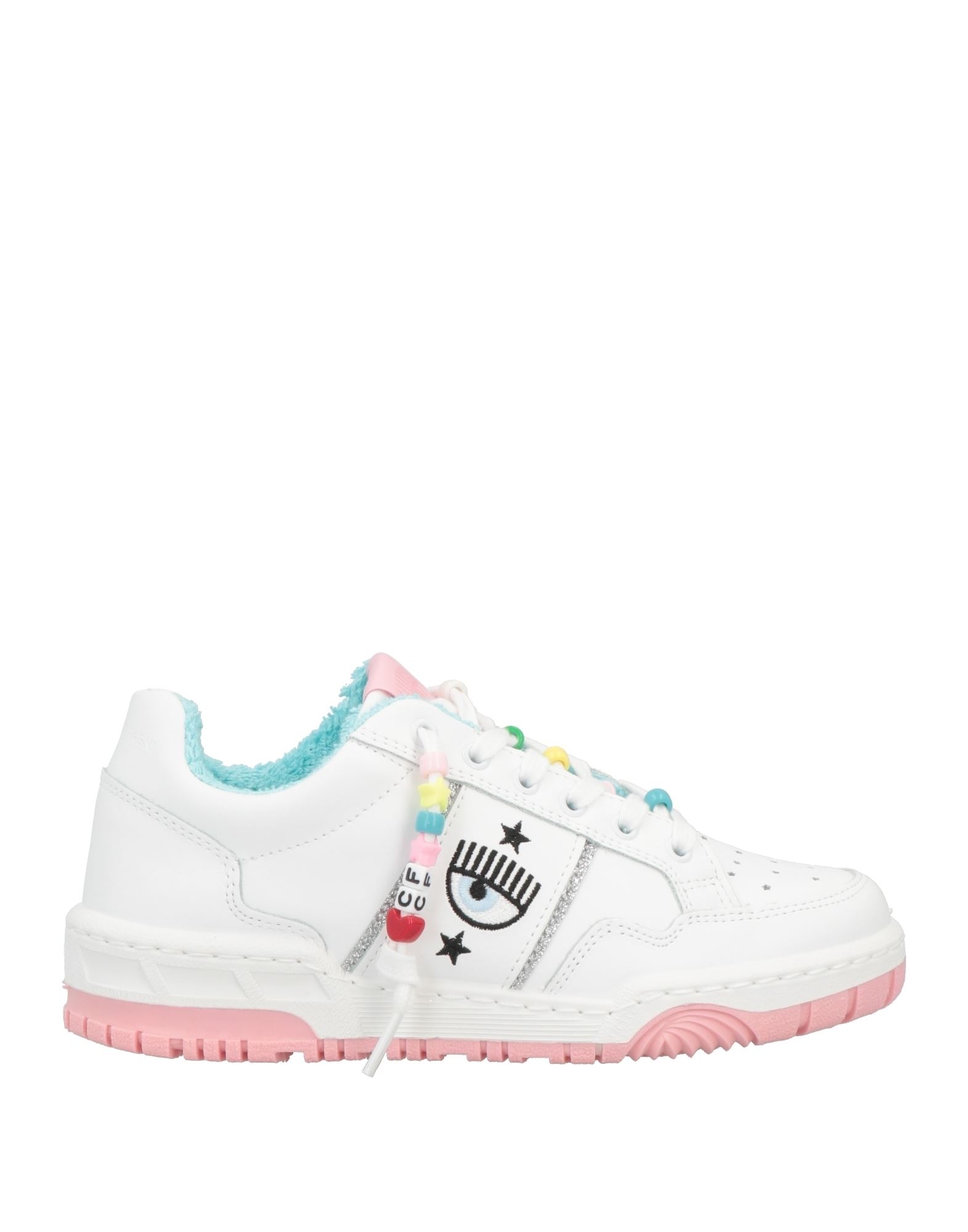CHIARA FERRAGNI CHIARA FERRAGNI WOMAN SNEAKERS WHITE SIZE 11 SOFT LEATHER 