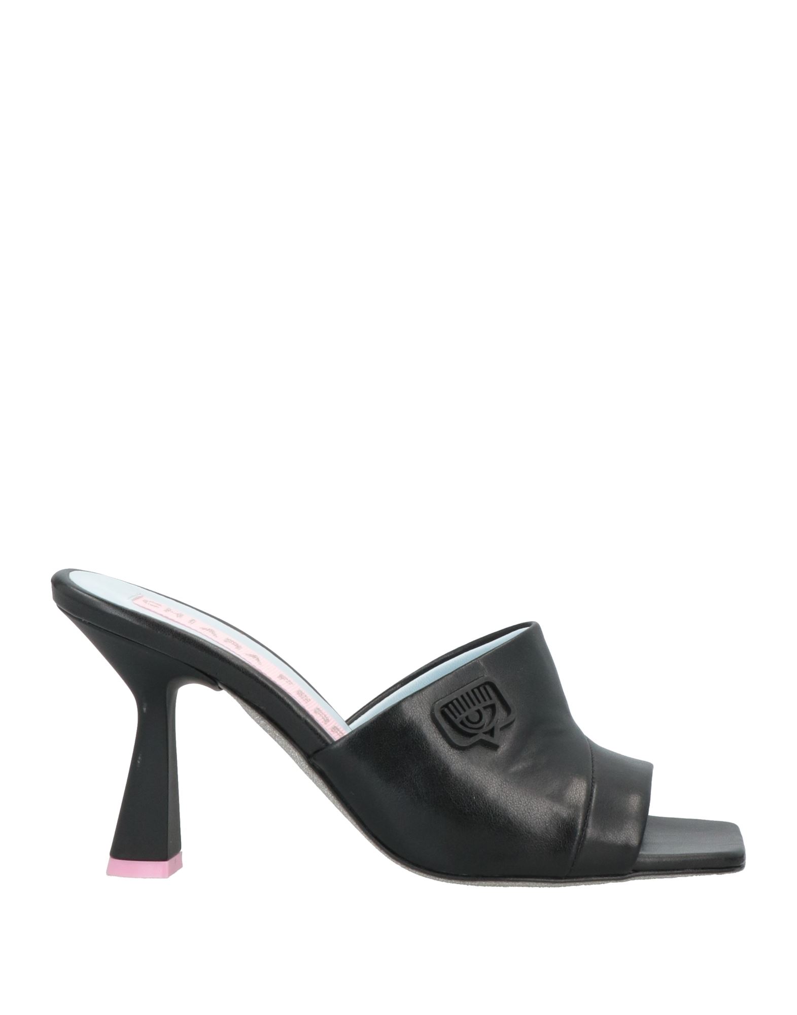 Chiara Ferragni 85 Mm Square-toe Heeled Sandals In Black