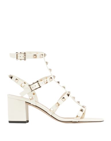 Valentino Garavani Woman Sandals Ivory Size 7 Soft Leather In White