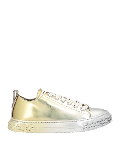 Giuseppe Zanotti Woman Sneakers Gold Size 10 Textile Fibers