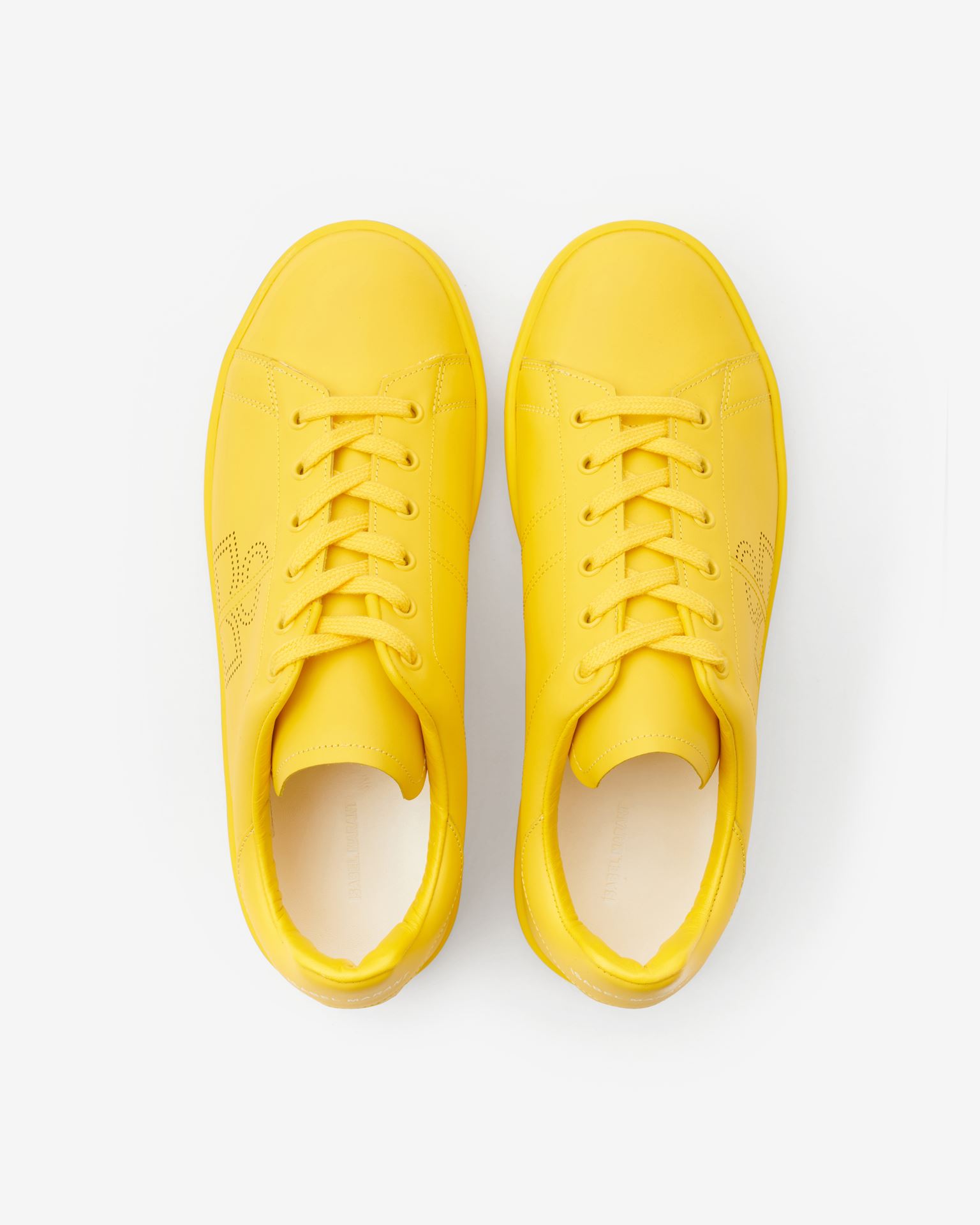 Isabel Marant Barth Leather Sneakers In Yellow
