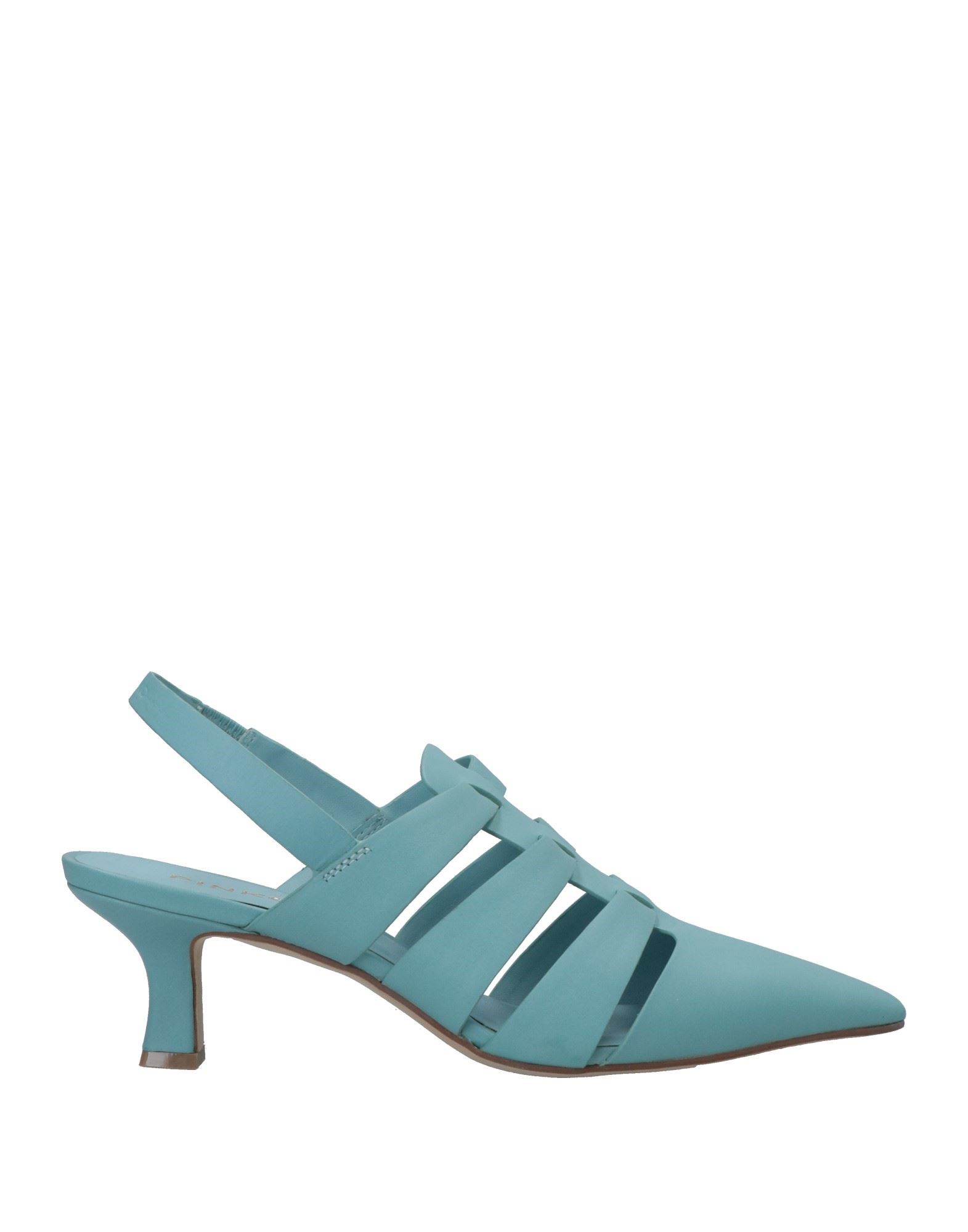 Pinko Woman Mules & Clogs Sky Blue Size 6 Calfskin