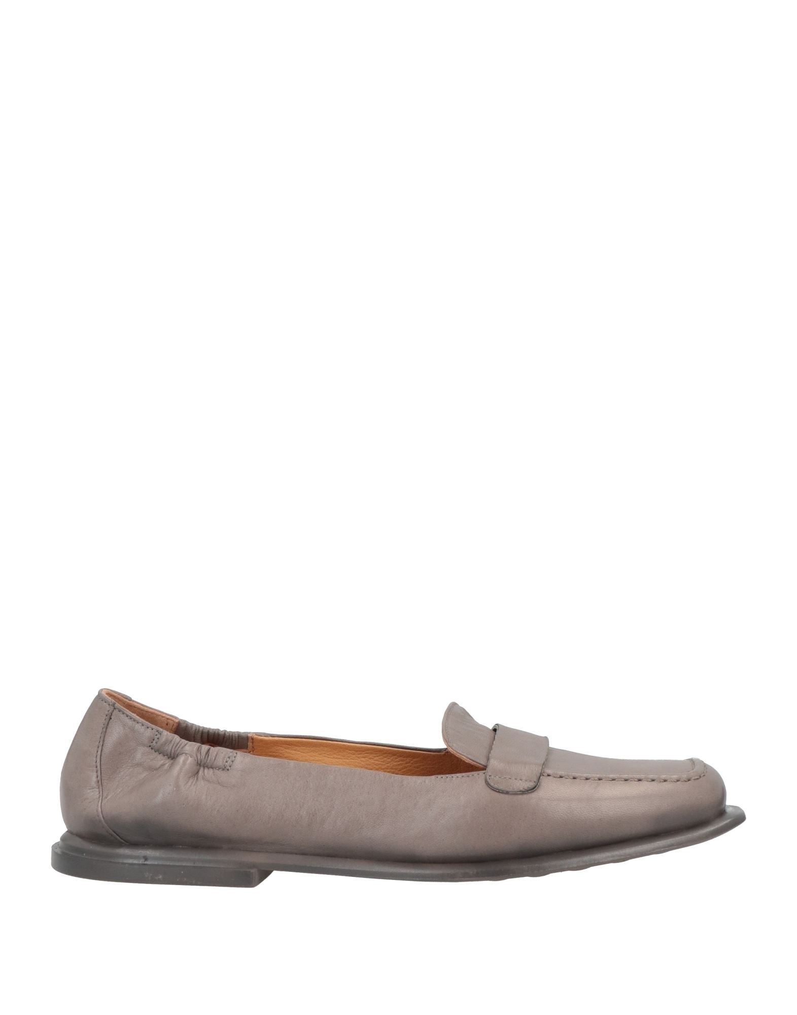 Shop Pomme D'or Woman Loafers Dove Grey Size 7 Soft Leather
