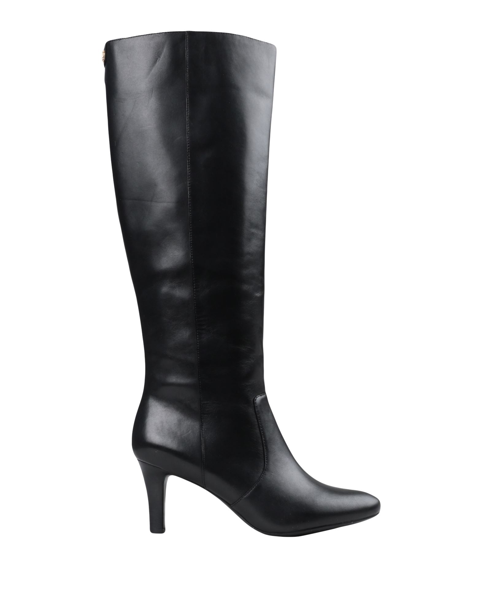 Shop Lauren Ralph Lauren Caelynn Burnished Leather Boot Woman Boot Black Size 5.5 Soft Leather