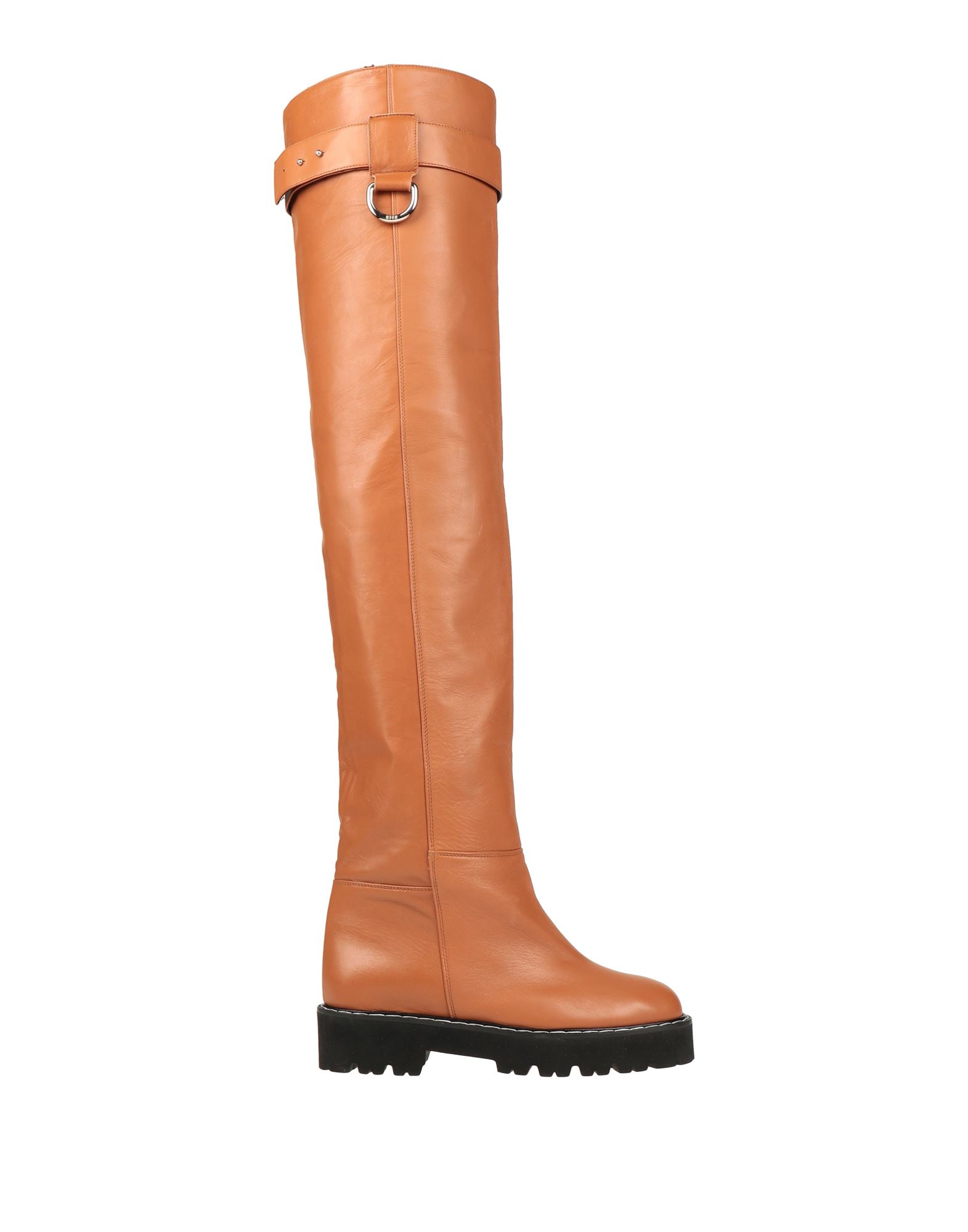 Msgm Knee Boots In Brown