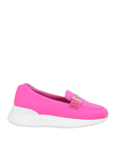 Tod's Happy Moments By Alber Elbaz Woman Loafers Magenta Size 4.5 Textile Fibers, Leather In Magenta