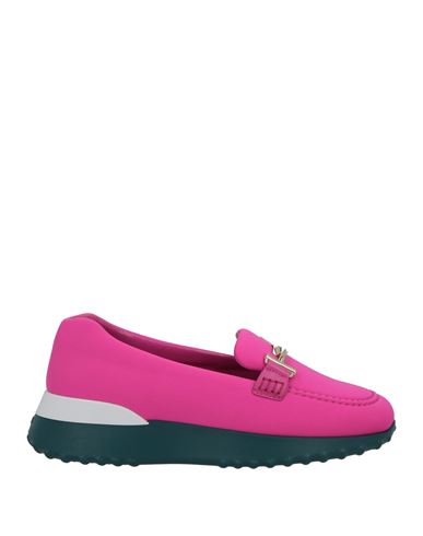 Tod's Happy Moments By Alber Elbaz Woman Loafers Fuchsia Size 8 Textile Fibers, Leather In Pink