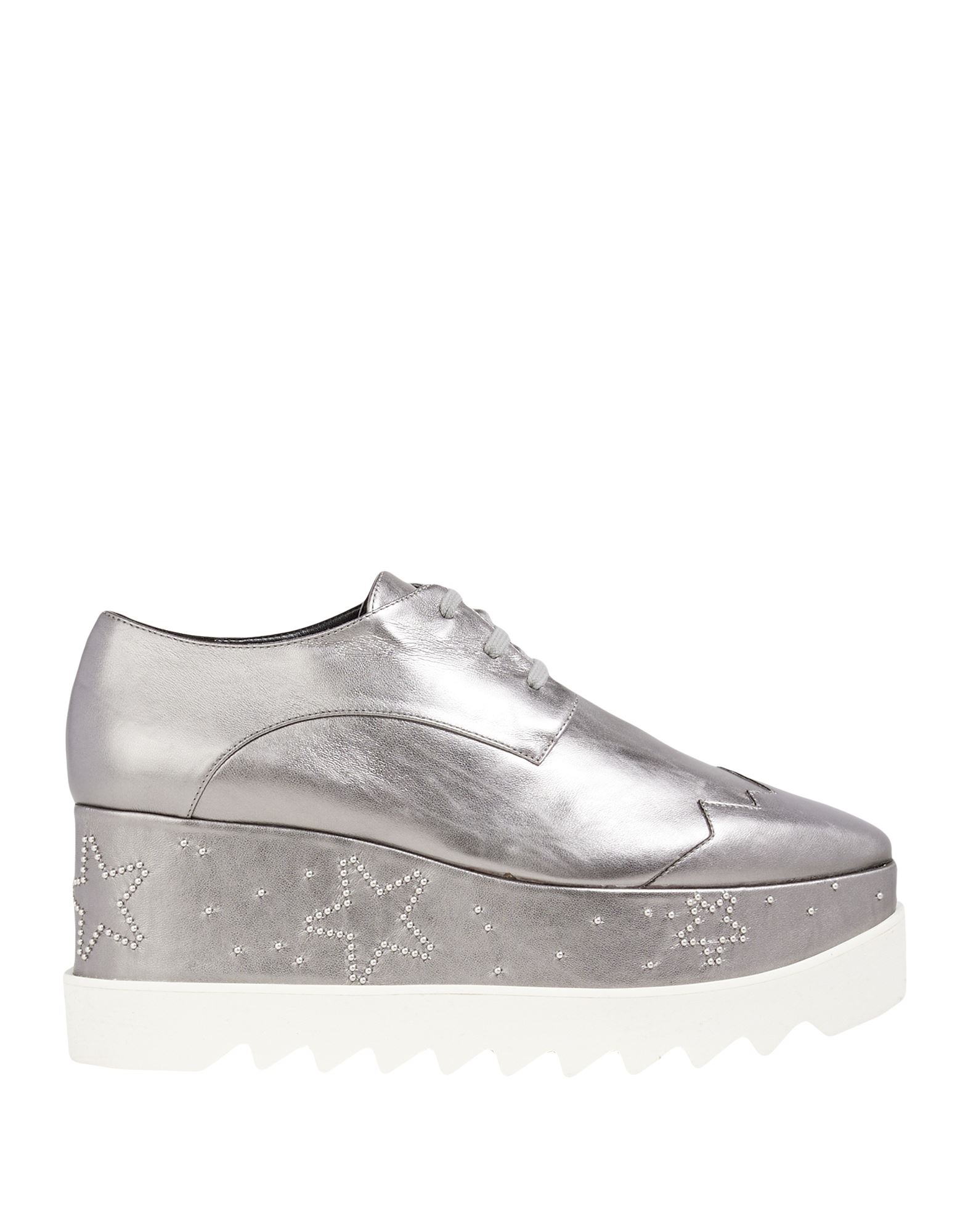 Stella Mccartney Lace-up Shoes In Silver