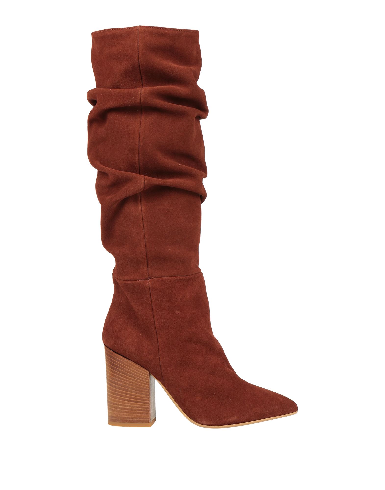 Manila Grace Knee Boots In Brown