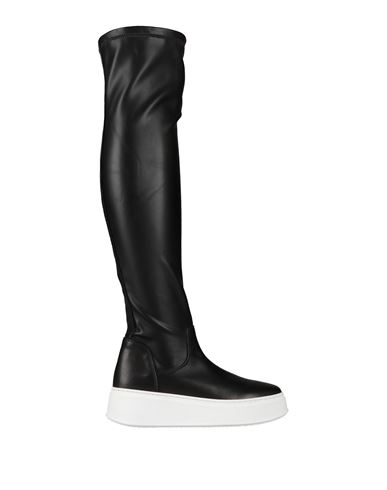 Lemaré Woman Boot Black Size 7 Soft Leather, Textile Fibers