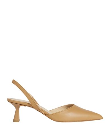 Formentini Woman Pumps Camel Size 9 Soft Leather In Beige