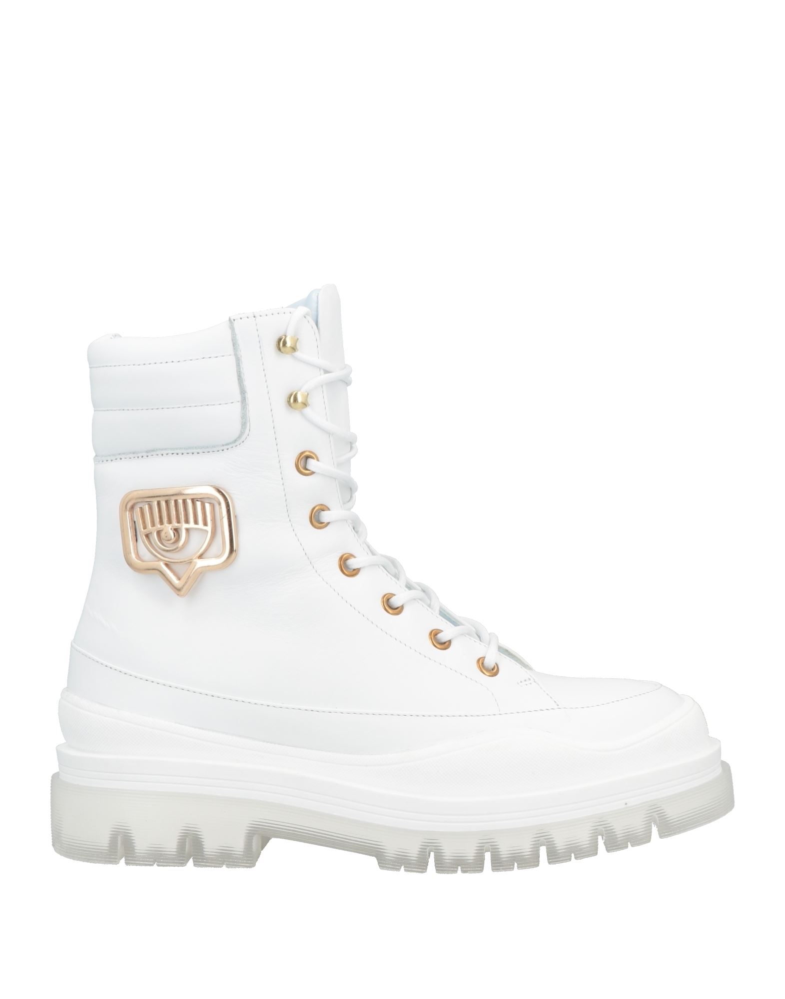 Shop Chiara Ferragni Woman Ankle Boots White Size 7 Calfskin