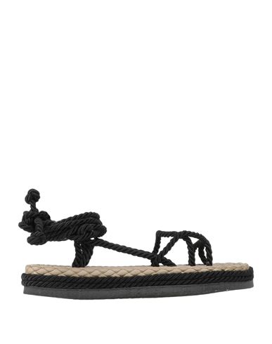 Woman Thong sandal Black Size 9 Textile fibers