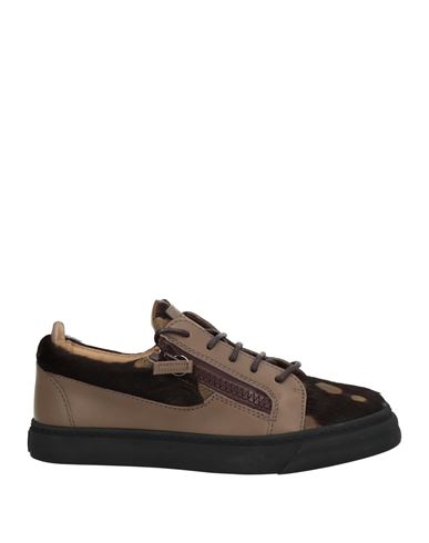 Shop Giuseppe Zanotti Woman Sneakers Dark Brown Size 8 Leather