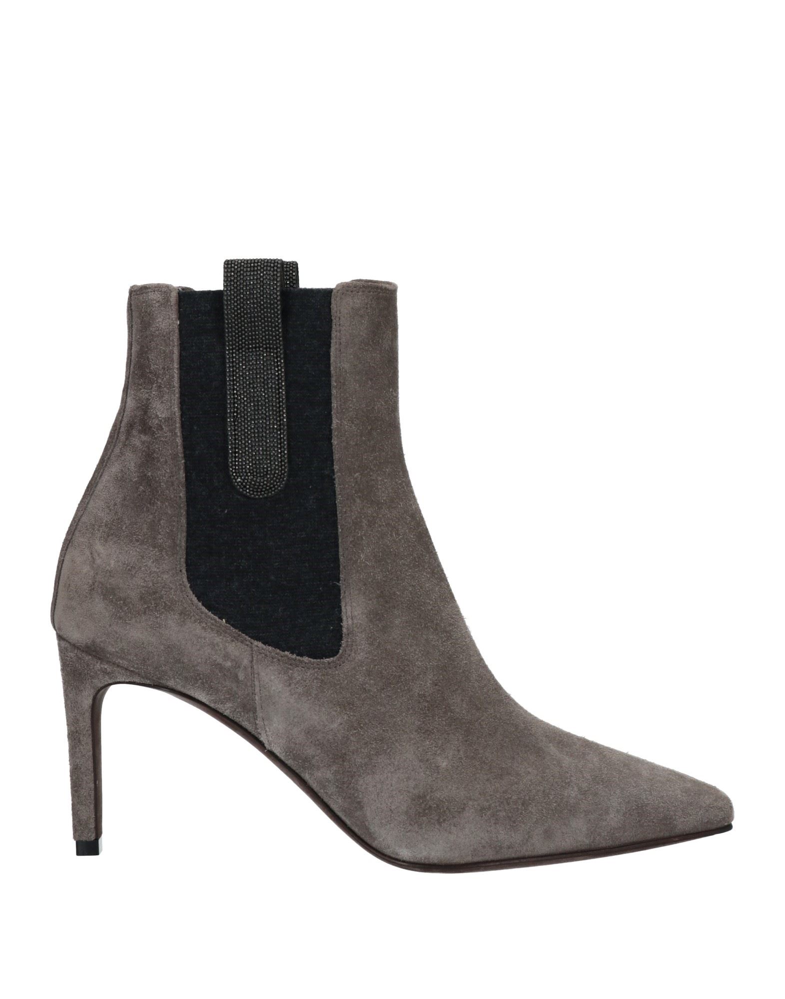 Brunello Cucinelli Ankle Boots In Dove Grey