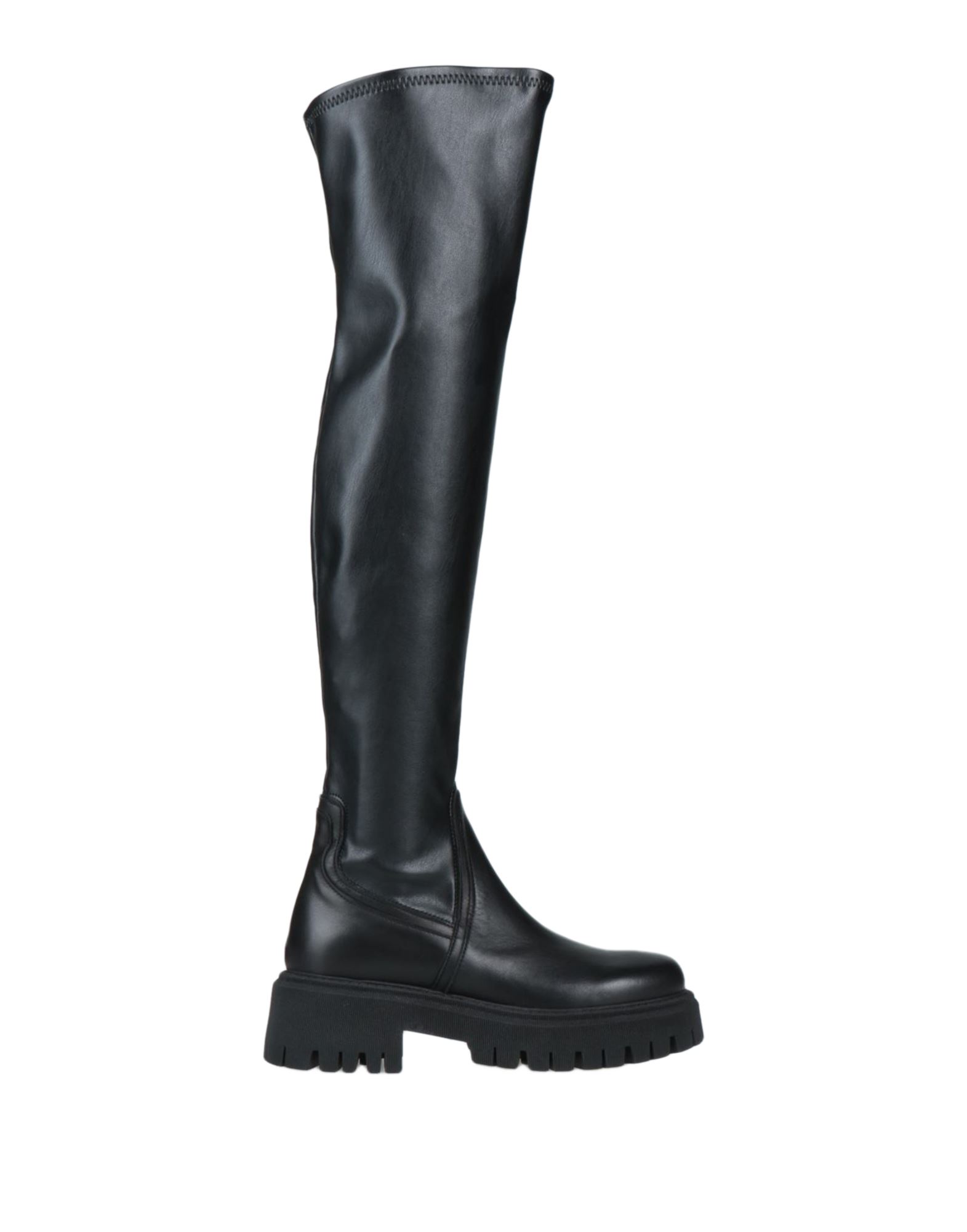 Crown Knee Boots In Black