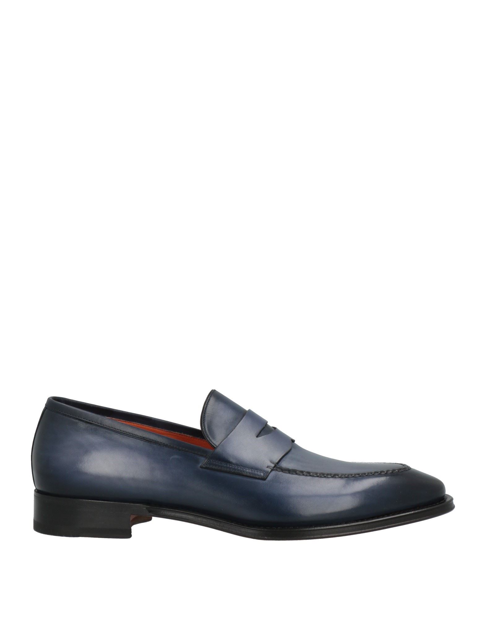 Santoni Loafers In Navy Blue