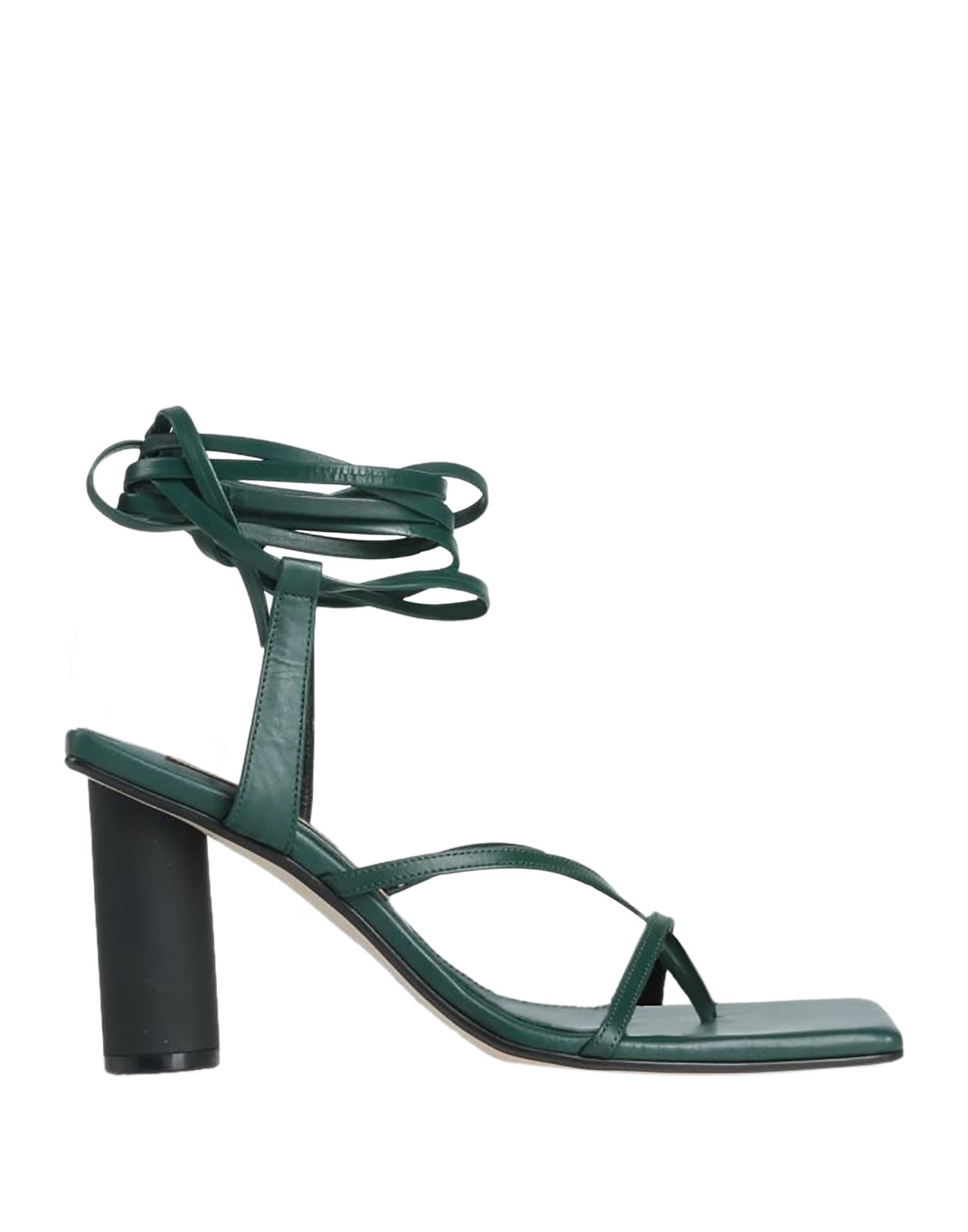 System Toe Strap Sandals In Green