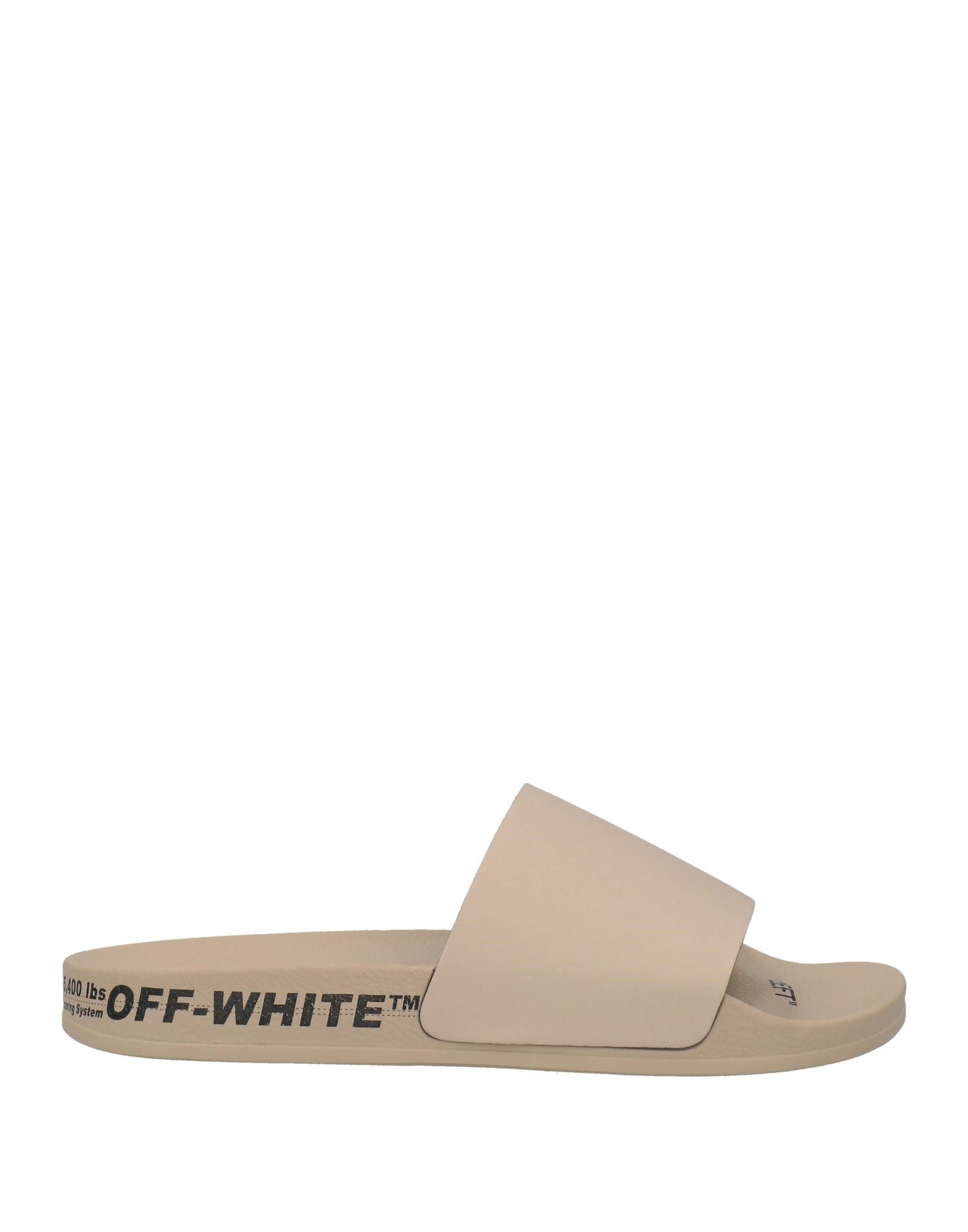 Off-white Man Sandals Beige Size 8 Textile Fibers