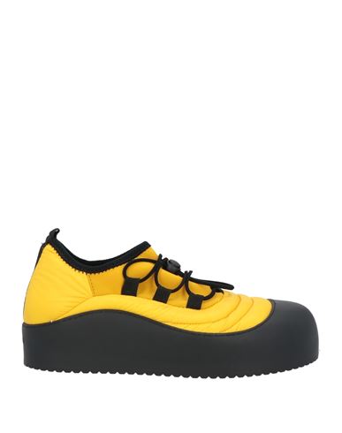 Vic Matie Vic Matiē Woman Sneakers Ocher Size 8 Soft Leather, Textile Fibers In Yellow