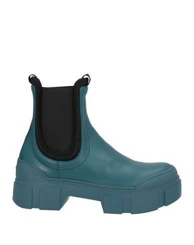 Vic Matie Vic Matiē Woman Ankle Boots Deep Jade Size 10 Soft Leather, Textile Fibers In Green