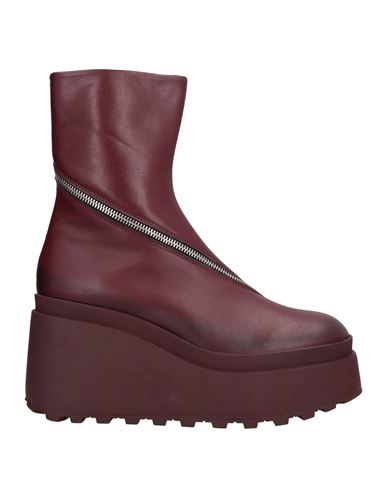 Vic Matie Vic Matiē Woman Ankle Boots Burgundy Size 7.5 Soft Leather In Red