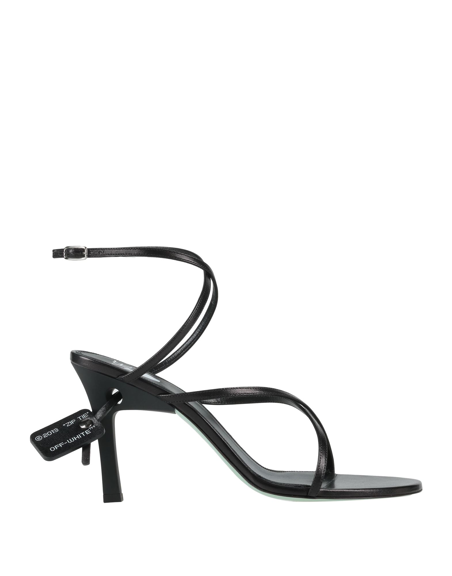 Off-white Meteor Leather Sandals In Black