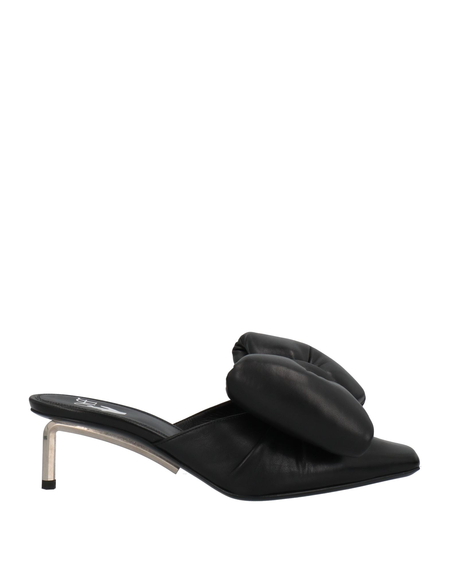 Off-white Allen Padded-bow Leather High-heel Mules In Black