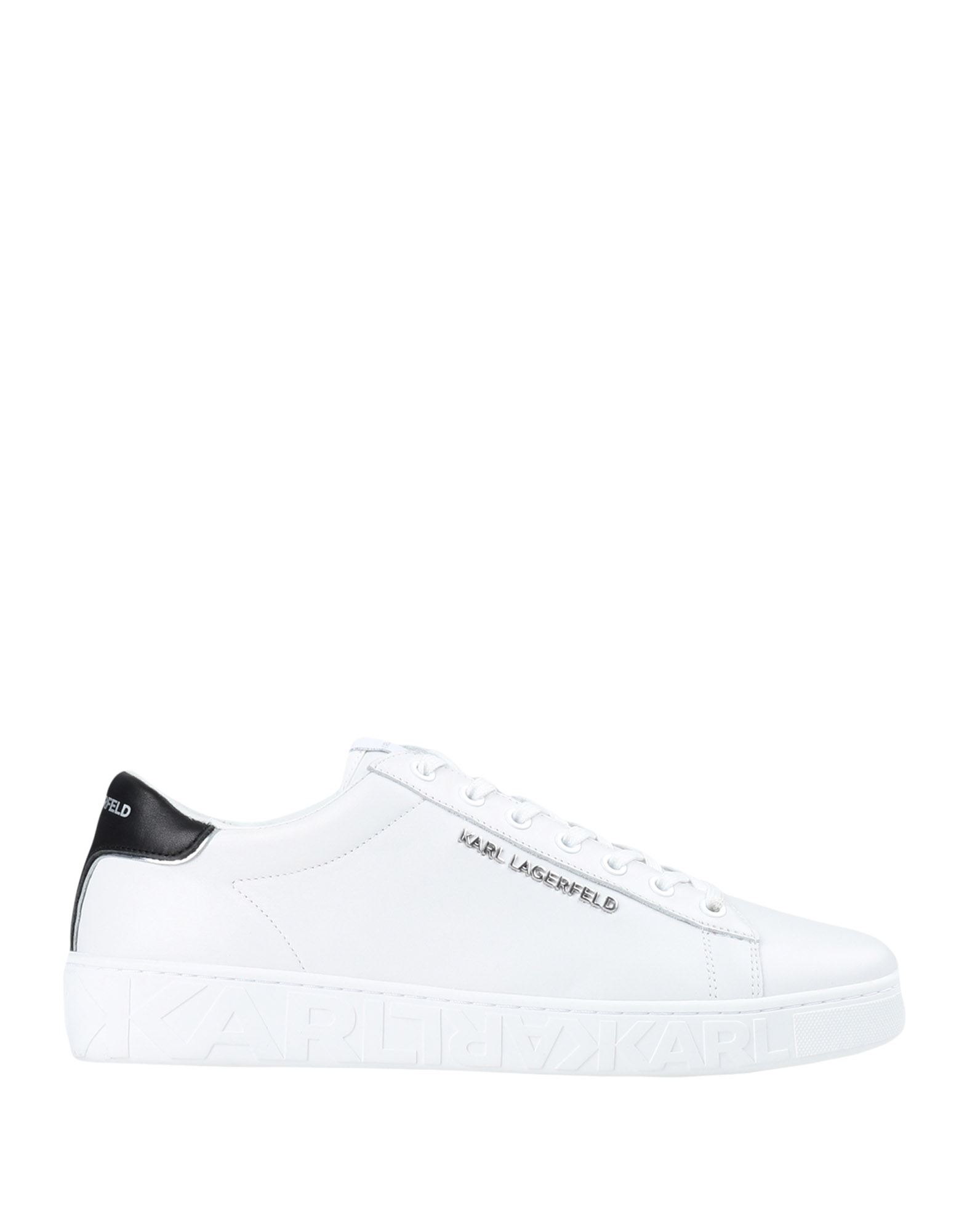 Shop Karl Lagerfeld Kupsole Iiilo Lace Lthr Man Sneakers White Size 9 Bovine Leather