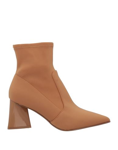 Steve Madden Woman Ankle Boots Camel Size 6 Textile Fibers In <p> Bootie In Fabric With Pointed Toe