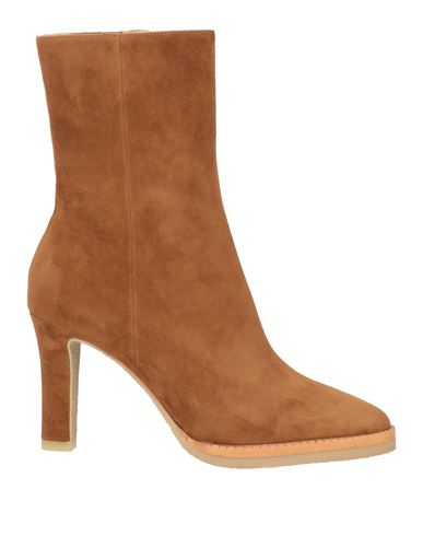 Lola Cruz Woman Ankle Boots Camel Size 8 Soft Leather In Beige