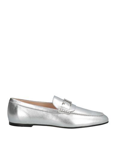 Tod's Woman Loafers Silver Size 6 Calfskin