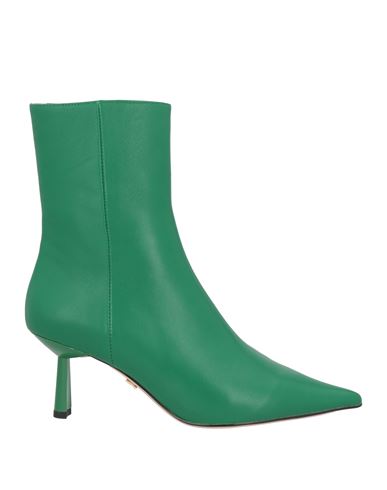 Lola Cruz Woman Ankle Boots Green Size 7 Soft Leather In Green