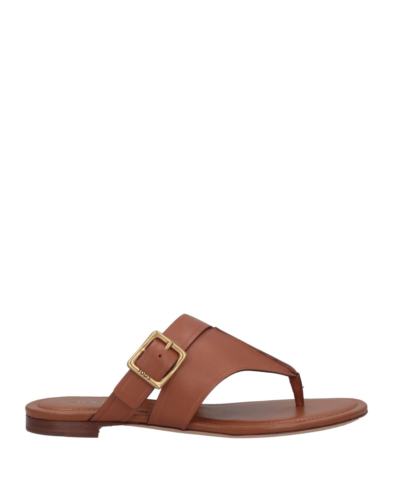 Tod's Toe Strap Sandals In Brown