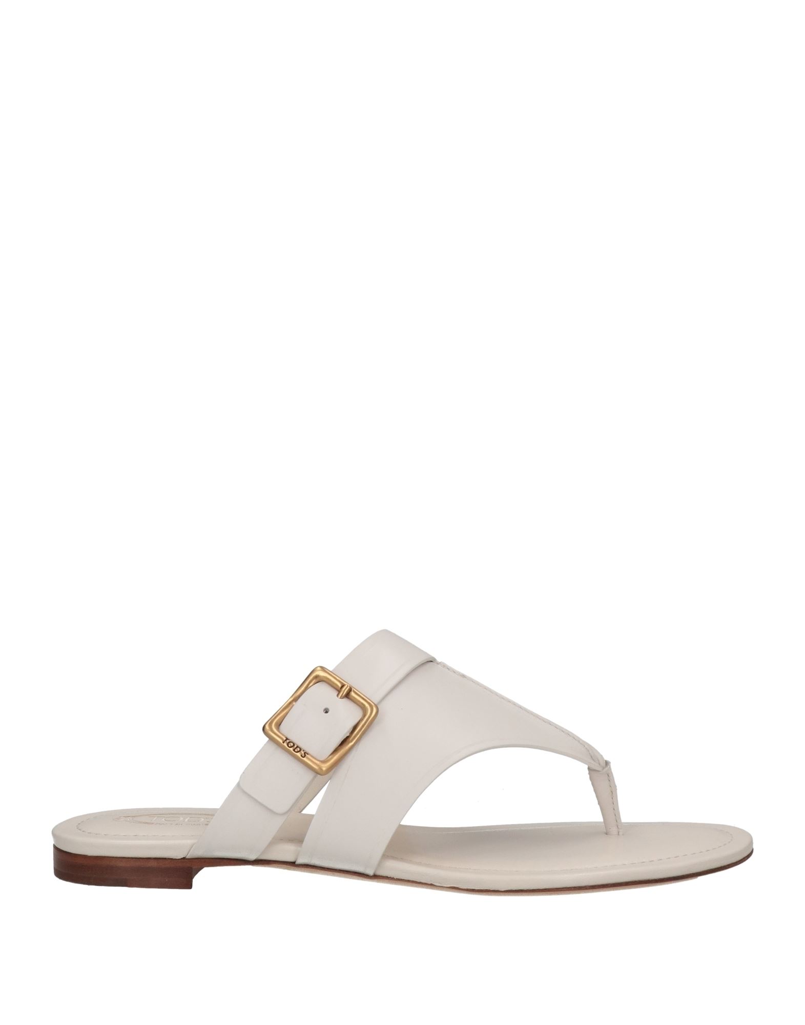 Tod's Toe Strap Sandals In White
