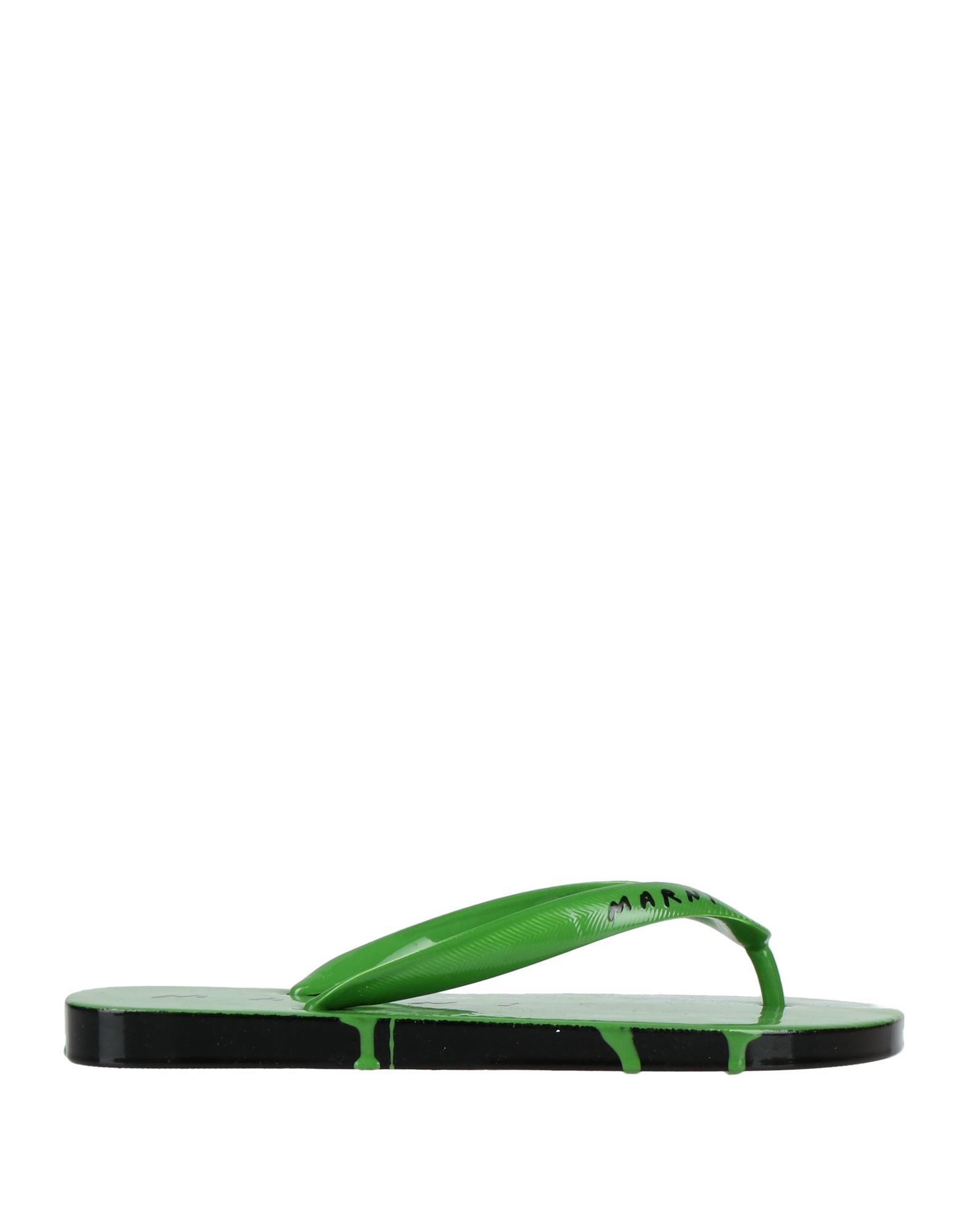 Marni Toe Strap Sandals In Green