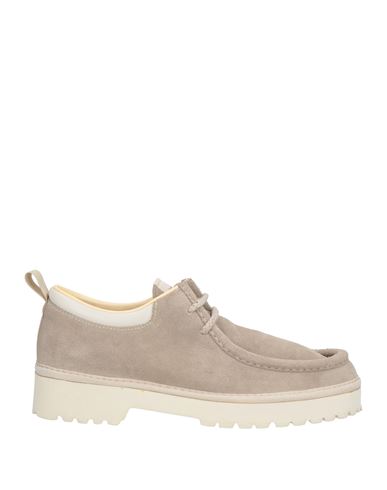 Pànchic Panchic Woman Lace-up Shoes Light Grey Size 7 Leather In Gray