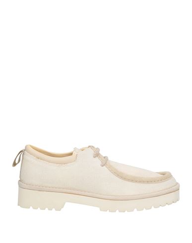 Pànchic Panchic Woman Lace-up Shoes White Size 7 Leather, Textile Fibers In White