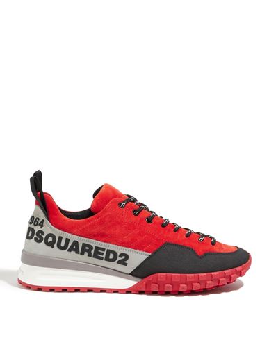 Dsquared2 Man Sneakers Red Size 7 Soft Leather