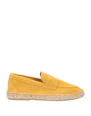 Abarca Man Espadrilles Ocher Size 8 Soft Leather In Yellow