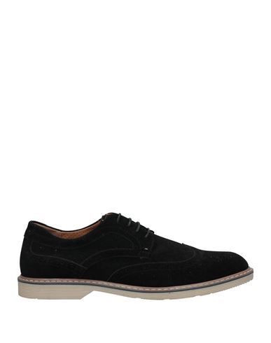 Tsd12 Man Lace-up Shoes Black Size 12 Textile Fibers