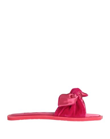 Carlotha Ray Woman Sandals Fuchsia Size 7-8 Textile Fibers In Pink