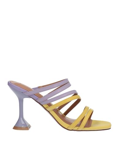 Emanuélle Vee Woman Sandals Yellow Size 6 Soft Leather