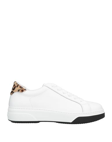 Dsquared2 Bumper Lace Up Low Top Sneakers In White