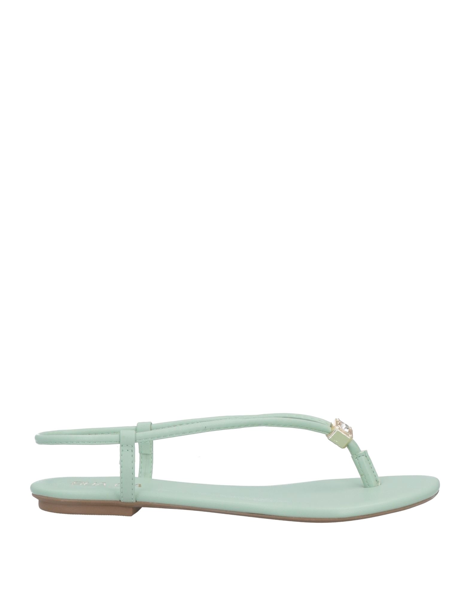 Sua Cia Toe Strap Sandals In Green