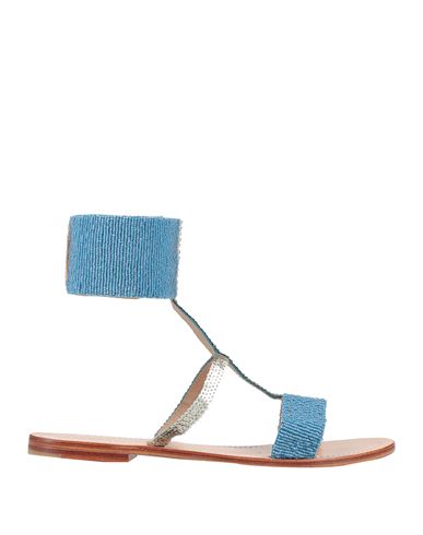 P.a.r.o.s.h P. A.r. O.s. H. Woman Sandals Azure Size 10 Textile Fibers In Blue