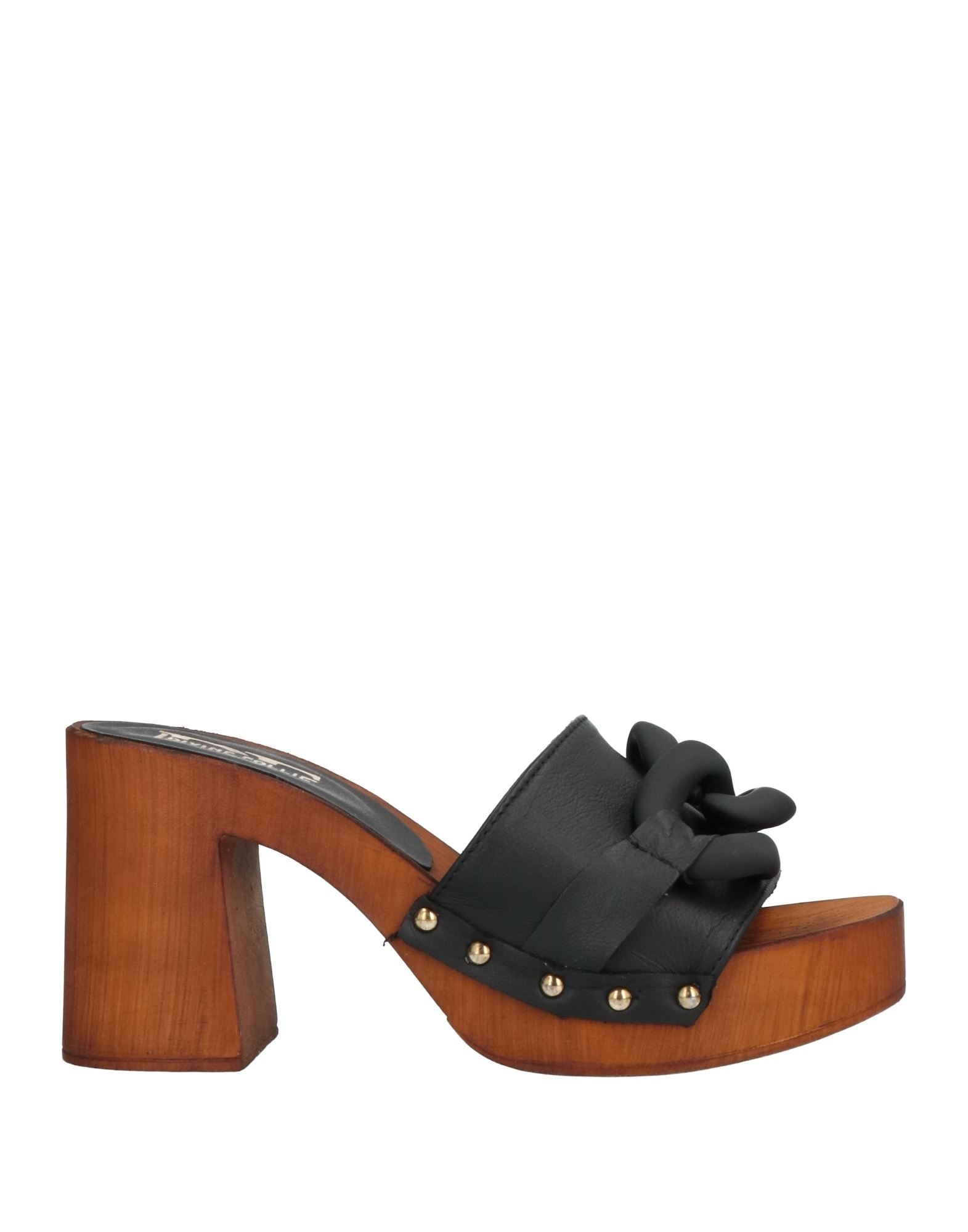 Divine Follie Woman Mules & Clogs Black Size 6 Soft Leather