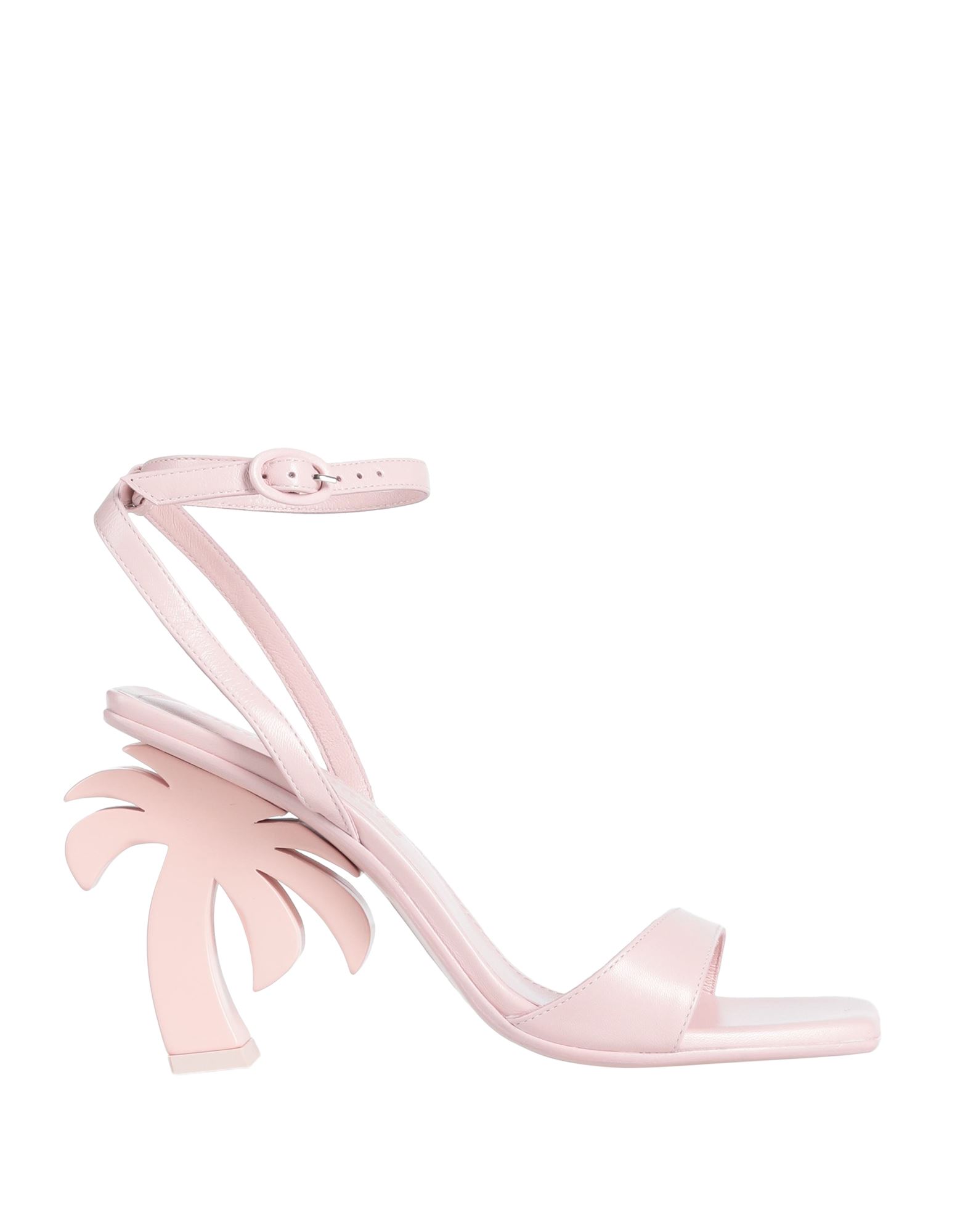 PALM ANGELS PALM ANGELS WOMAN SANDALS LIGHT PINK SIZE 5 SOFT LEATHER
