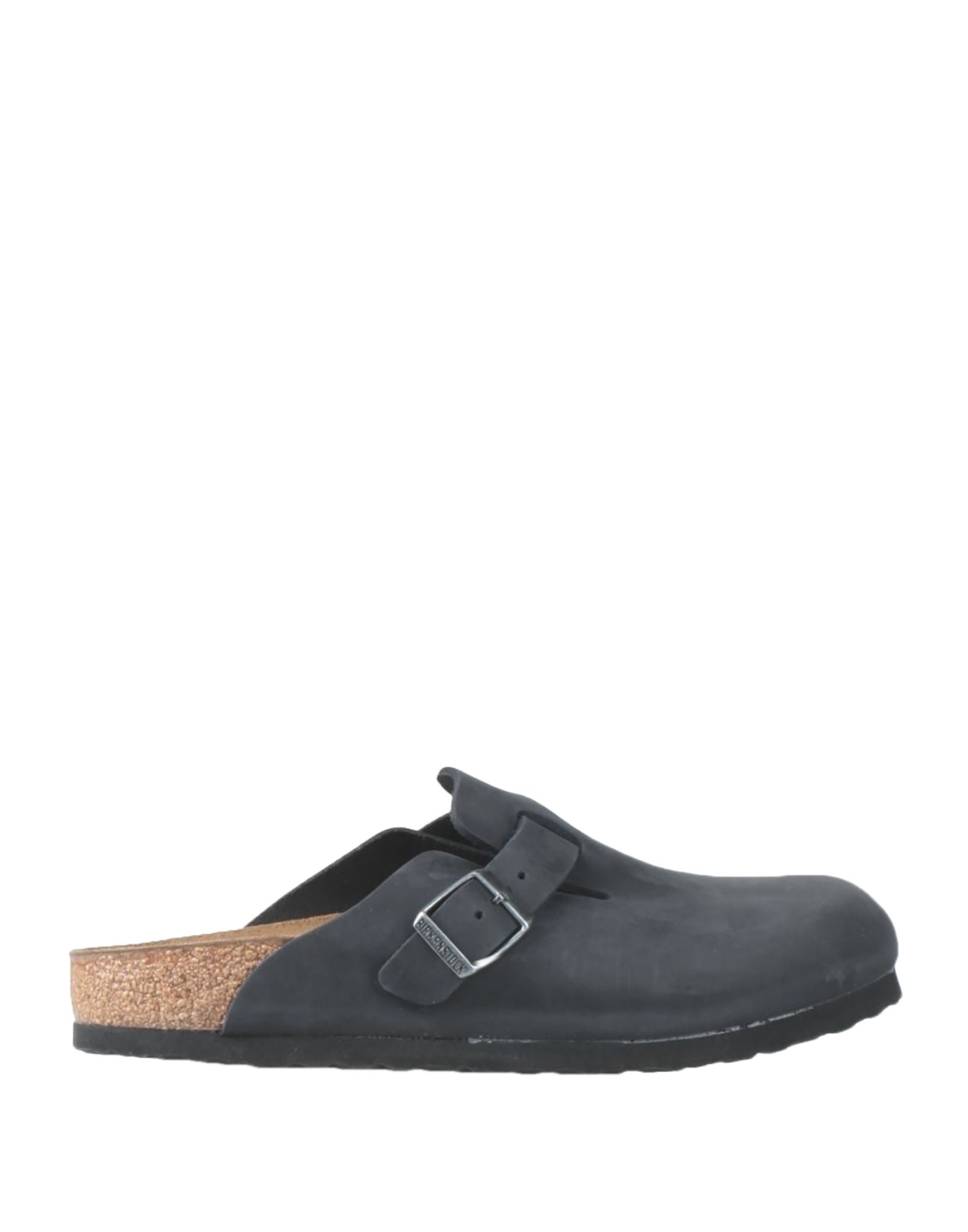 Shop Birkenstock Woman Mules & Clogs Charcoal Size 7 Soft Leather In Grey